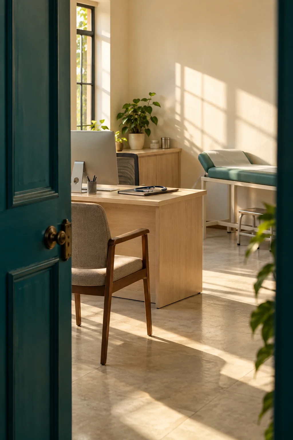 Daylight entering a quiet consultation room